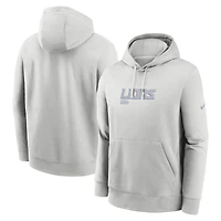 Sweat à capuche Nike gris Detroit Lions Edge Pack French Terry Club pour homme
