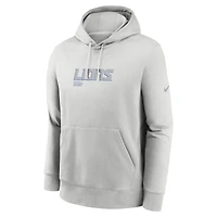 Sweat à capuche Nike gris Detroit Lions Edge Pack French Terry Club pour homme