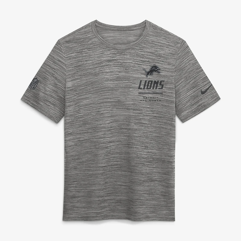 Men's Nike Detroit Lions Sideline Double Covered Dri-FIT Velocity T-Shirt