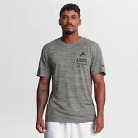 T-shirt Nike gris Detroit Lions Sideline Double Covered Dri-FIT Velocity pour homme