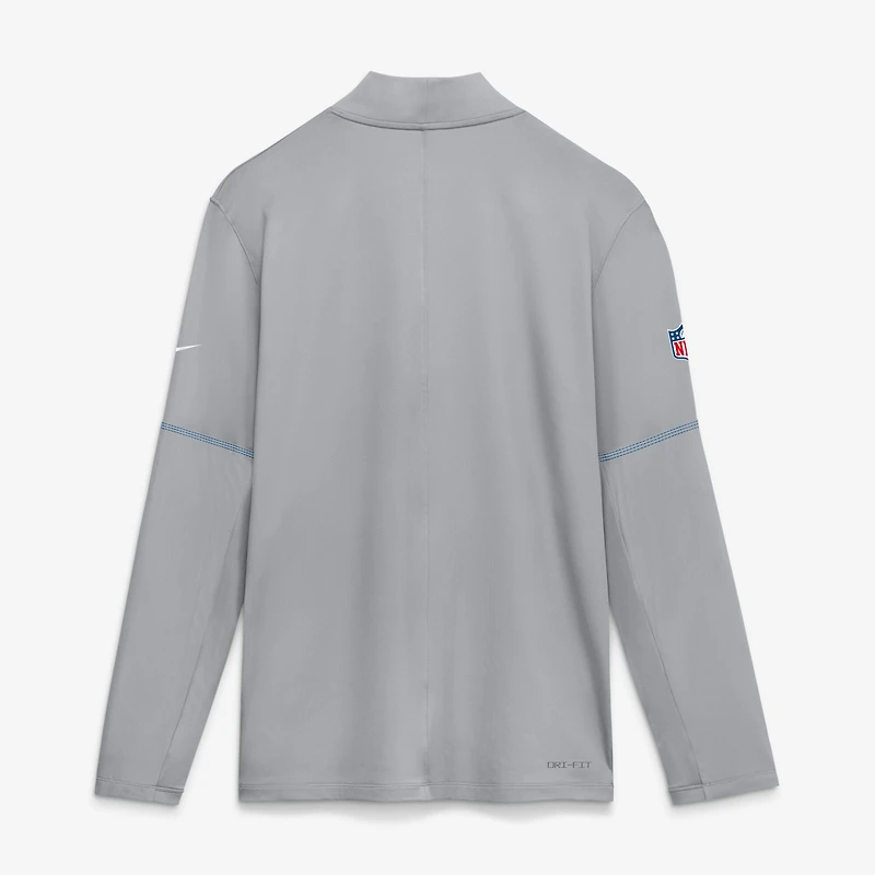 Men's Nike Gray Detroit Lions Sideline Dri-FIT Half-Zip Pullover