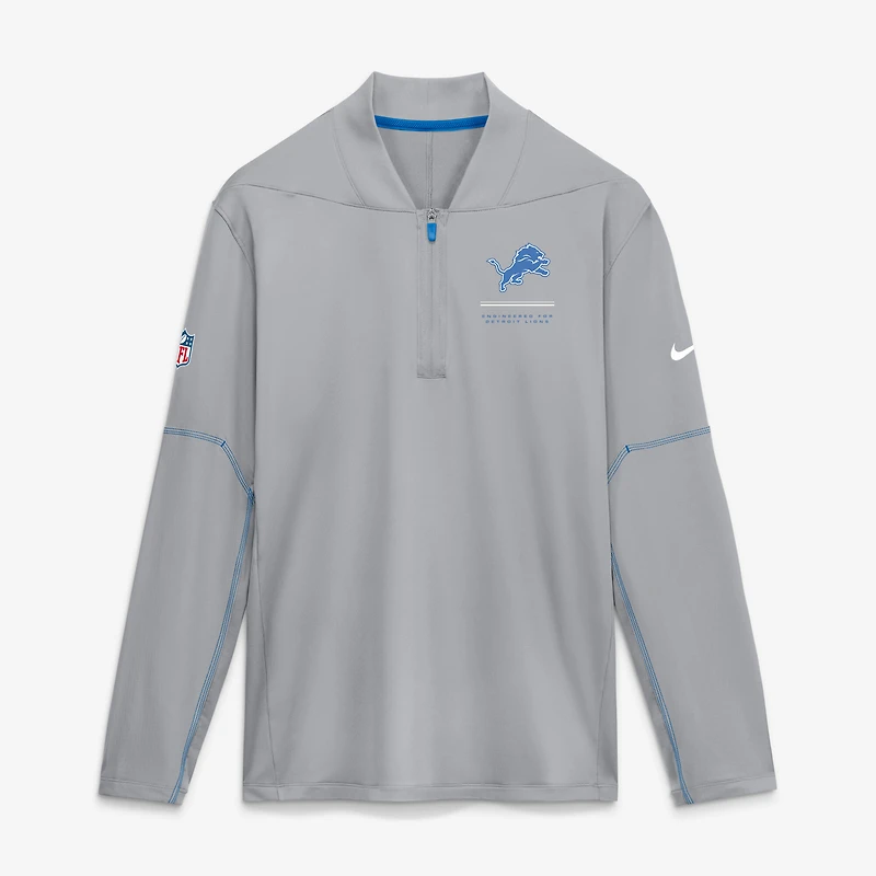 Pull-over Nike Dri-FIT gris Detroit Lions Sideline pour homme