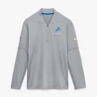 Pull-over Nike Dri-FIT gris Detroit Lions Sideline pour homme