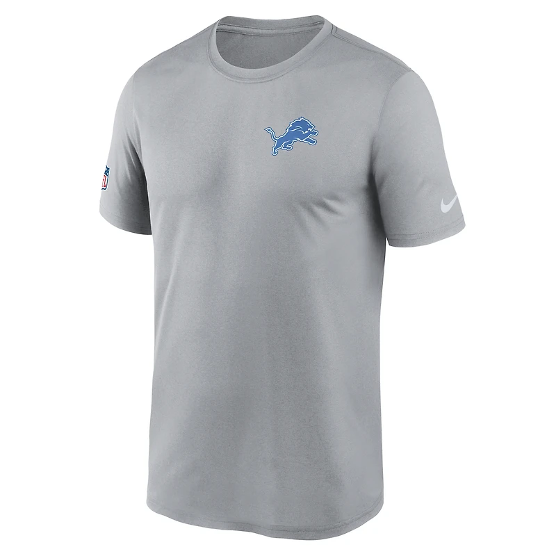 T-shirt Nike Dri-FIT gris Detroit Lions Sideline Legend pour homme