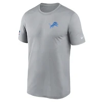 T-shirt Nike Dri-FIT gris Detroit Lions Sideline Legend pour homme