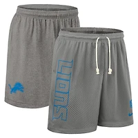 Men's Nike Gray Detroit Lions Sideline Reversible Dri-FIT Shorts
