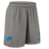 Men's Nike Gray Detroit Lions Sideline Reversible Dri-FIT Shorts