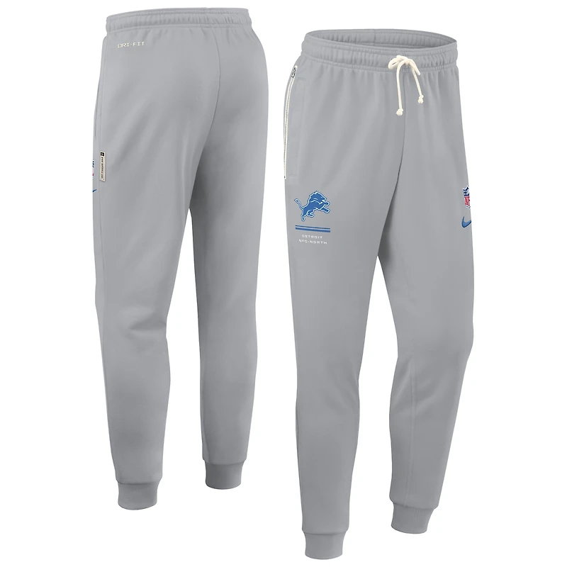 Men's Nike Gray Detroit Lions Sideline Standard Issue Dri-FIT Taper Pants