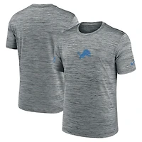 T-shirt Nike gris Detroit Lions Sideline Velocity Dri-FIT pour homme