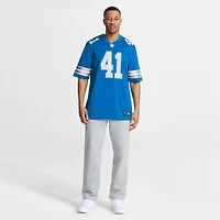Men's Nike Gunnar Oakes  Blue Detroit Lions Team Game Jersey