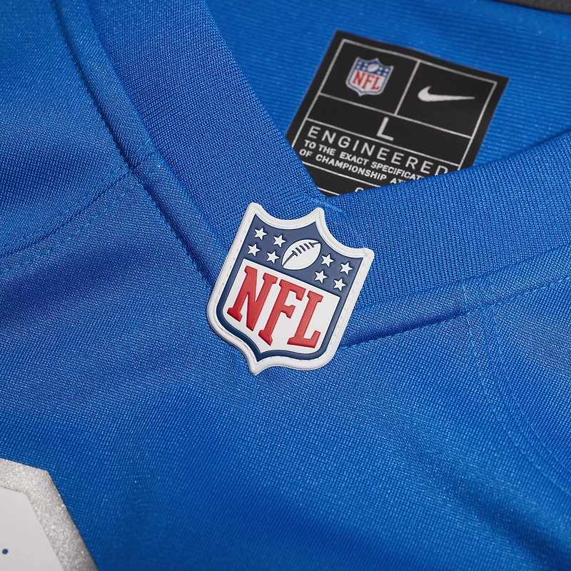 Men's Nike Gunnar Oakes  Blue Detroit Lions Team Game Jersey