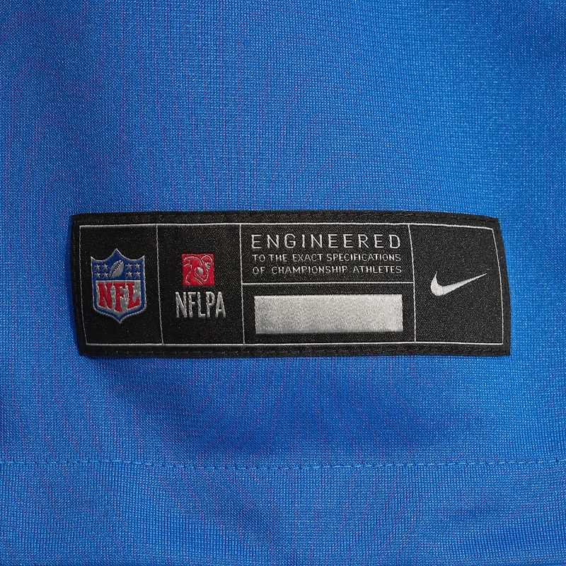Men's Nike Gunnar Oakes  Blue Detroit Lions Team Game Jersey