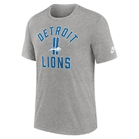 T-shirt Nike pour homme, gris chiné, Detroit Lions, modèle Favorable Timeline Tri-Blend