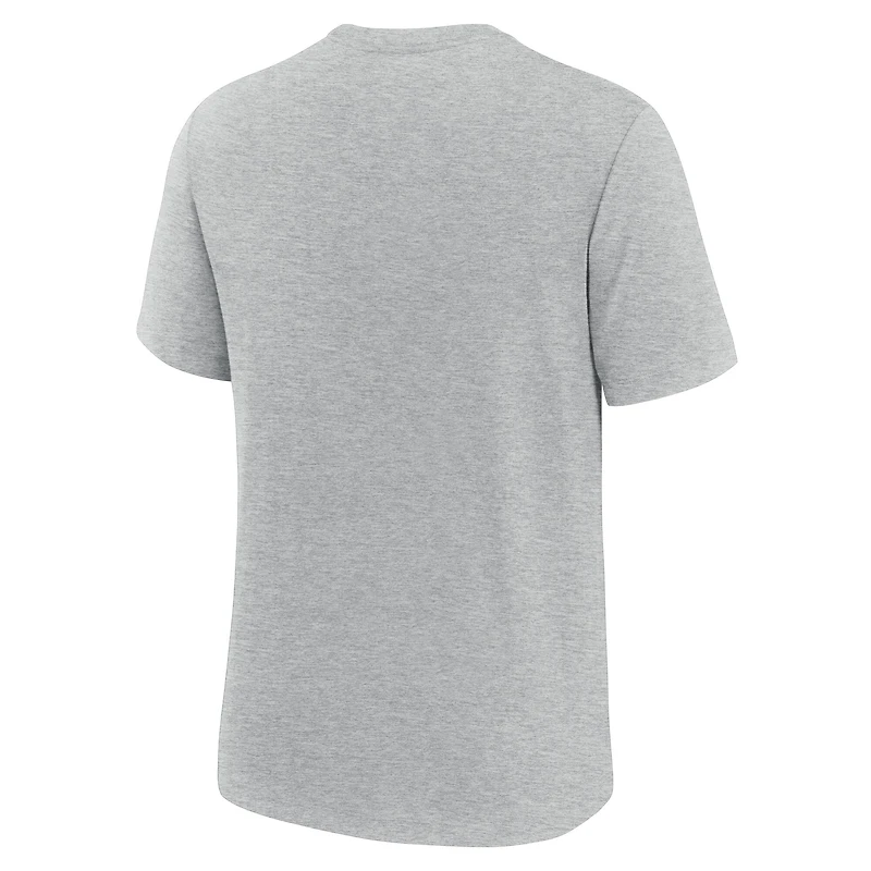 Men's Nike Heather Gray Detroit Lions Long Pass Tri-Blend T-Shirt