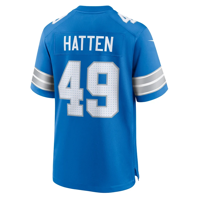Men's Nike Hogan Hatten  Blue Detroit Lions Game Jersey