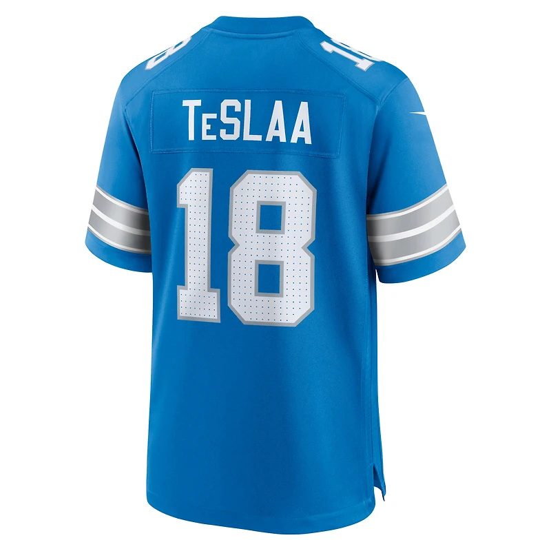 Maillot Nike Isaac TeSlaa pour homme, bleu, joueur de match des Detroit Lions