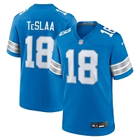 Maillot Nike Isaac TeSlaa pour homme, bleu, joueur de match des Detroit Lions