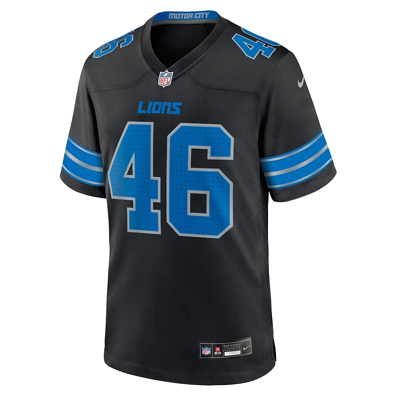 Men's Nike Jack Campbell Black Detroit Lions 2nd Alternate Game Jersey