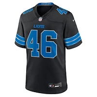 Men's Nike Jack Campbell Black Detroit Lions 2nd Alternate Game Jersey