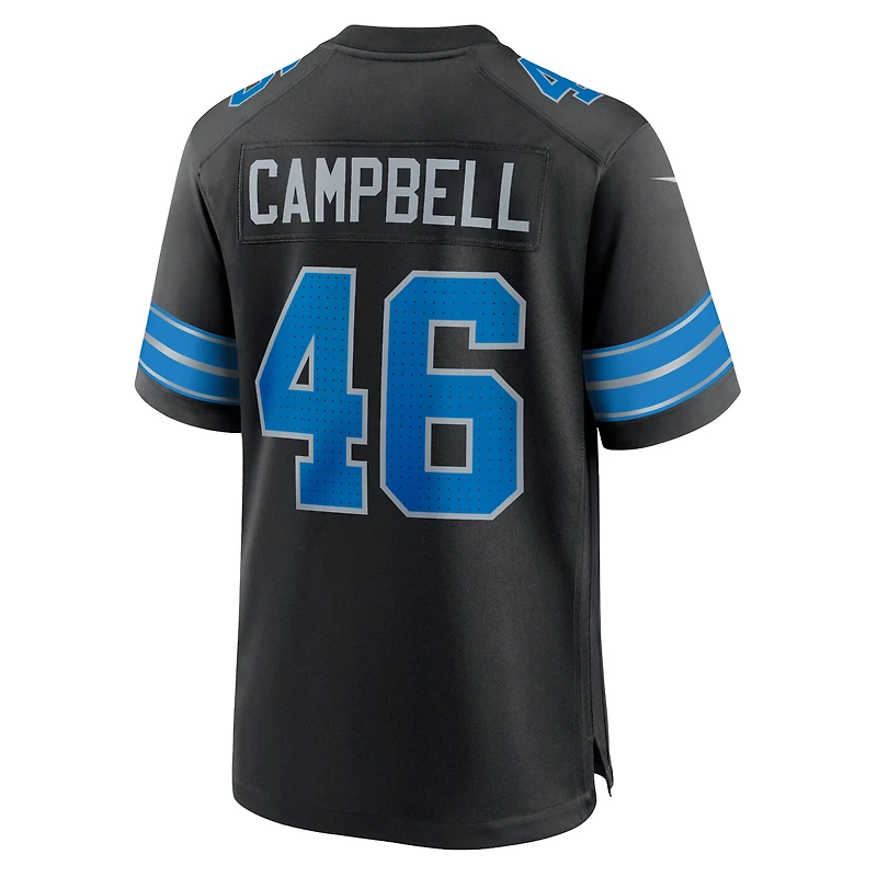 Men's Nike Jack Campbell Black Detroit Lions 2nd Alternate Game Jersey