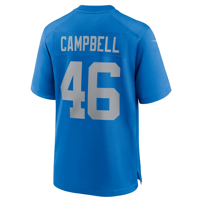 Maillot de match alternatif Nike Jack Campbell bleu des Lions Détroit pour homme