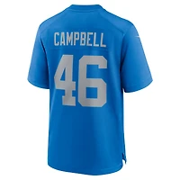 Maillot de match alternatif Nike Jack Campbell bleu des Lions Détroit pour homme