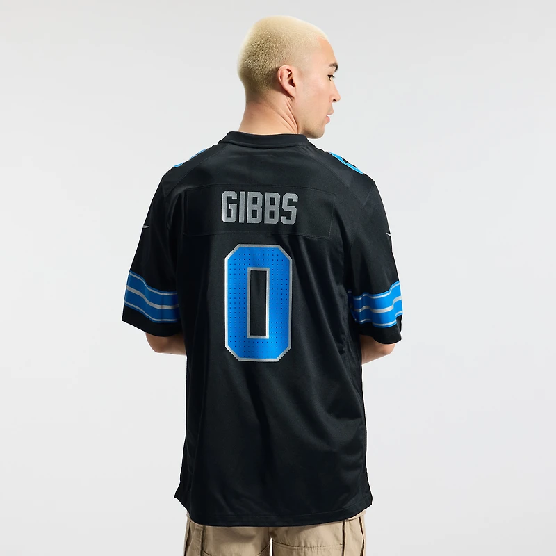 Men's Nike Jahmyr Gibbs Black Detroit Lions 2nd Alternate Game Player Jersey