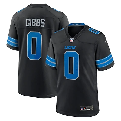 Men's Nike Jahmyr Gibbs Black Detroit Lions 2nd Alternate Game Player Jersey