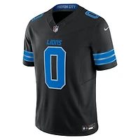 Maillot Nike Jahmyr Gibbs noir pour homme, deuxième remplaçant des Detroit Lions, Vapor F.U.S.E., édition limitée