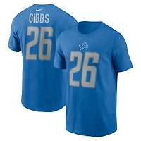 T-shirt Nike Jahmyr Gibbs Detroit Lions 2023 NFL Draft First Round Pick Player Name & Number pour homme