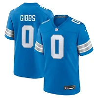 Men's Nike Jahmyr Gibbs Blue Detroit Lions Game Player Jersey