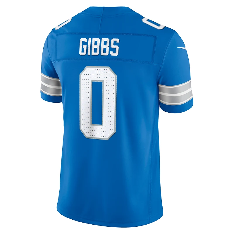 Men's Nike Jahmyr Gibbs Blue Detroit Lions Vapor F.U.S.E. Stitched Limited Jersey