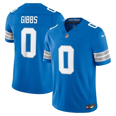 Maillot Nike Jahmyr Gibbs bleu Detroit Lions Vapor F.U.S.E. édition limitée cousue pour homme