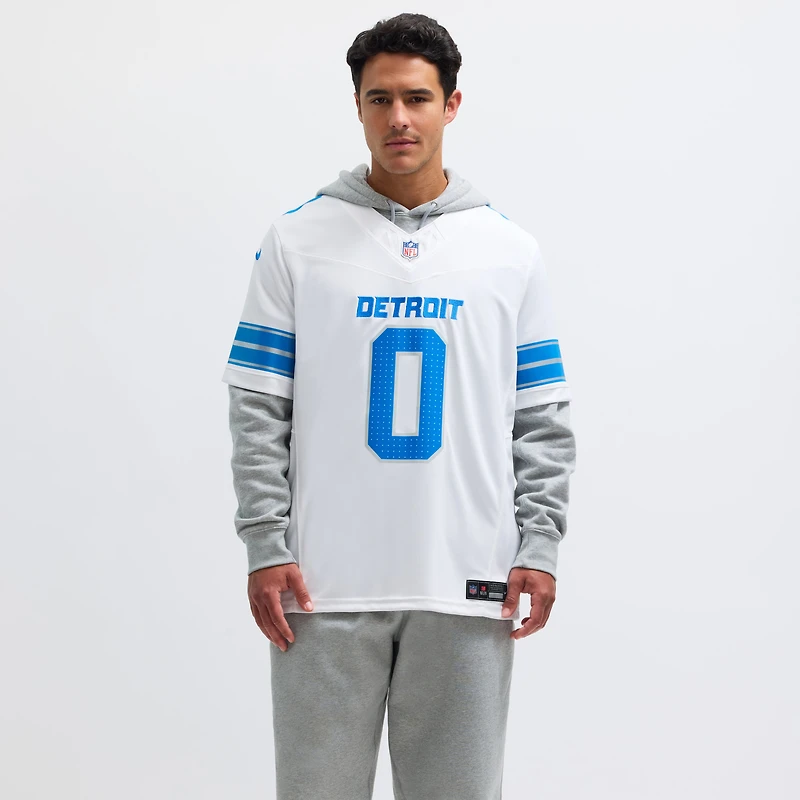Maillot Nike Jahmyr Gibbs blanc pour homme des Detroit Lions Vapor F.U.S.E. Limited