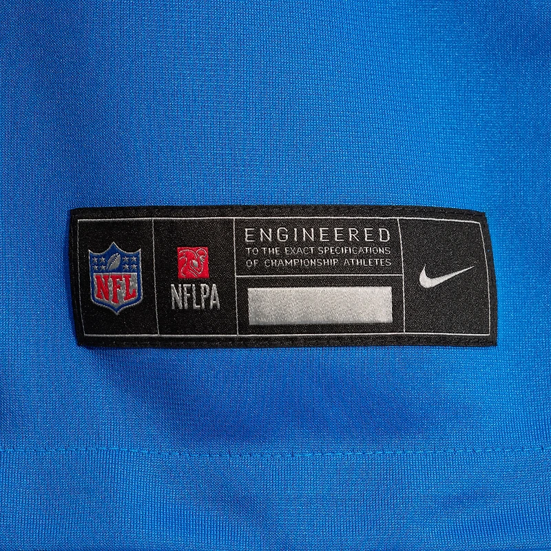 Men's Nike James Turner  Blue Detroit Lions Game Jersey