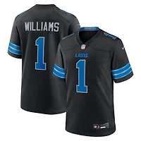 Maillot de joueur alternatif Nike Jameson Williams noir des Lions Détroit pour homme