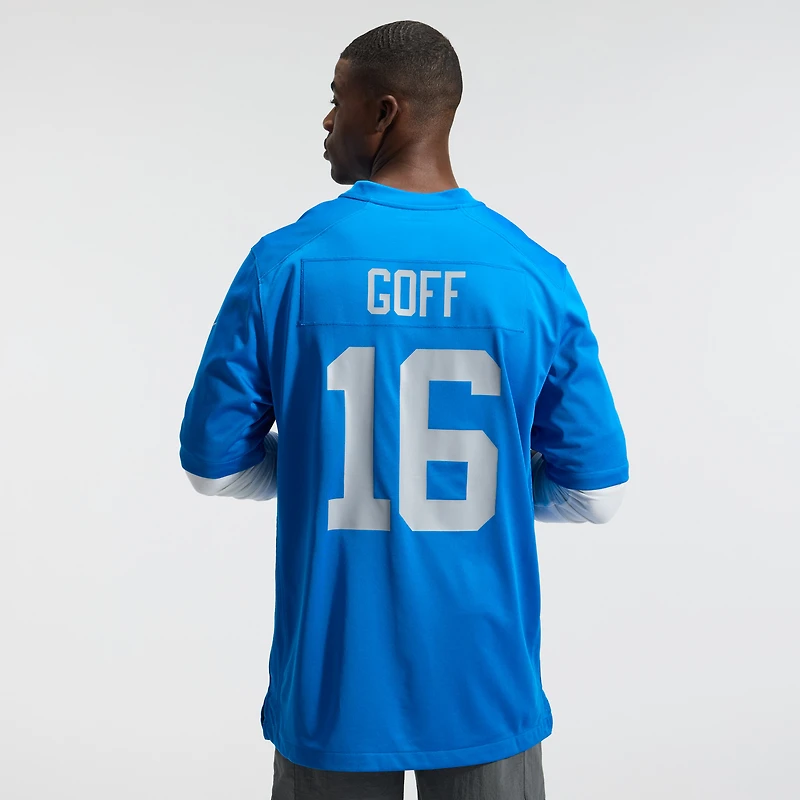 Men's Nike Jared Goff Blue Detroit Lions Alternate Game Jersey