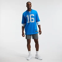 Maillot de match alternatif Nike Jared Goff bleu des Lions Detroit pour homme