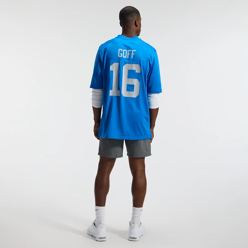 Men's Nike Jared Goff Blue Detroit Lions Alternate Game Jersey