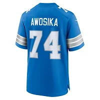 Men's Nike Kayode Awosika  Blue Detroit Lions Team Game Jersey