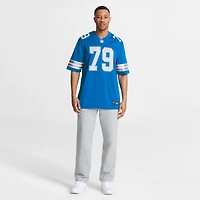 Men's Nike Larry Borom  Blue Detroit Lions Team Game Jersey