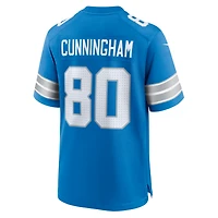 Men's Nike Malik Cunningham  Blue Detroit Lions Team Game Jersey