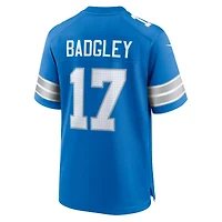 Men's Nike Michael Badgley  Blue Detroit Lions Team Game Jersey