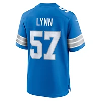 Men's Nike Nate Lynn  Blue Detroit Lions Game Jersey