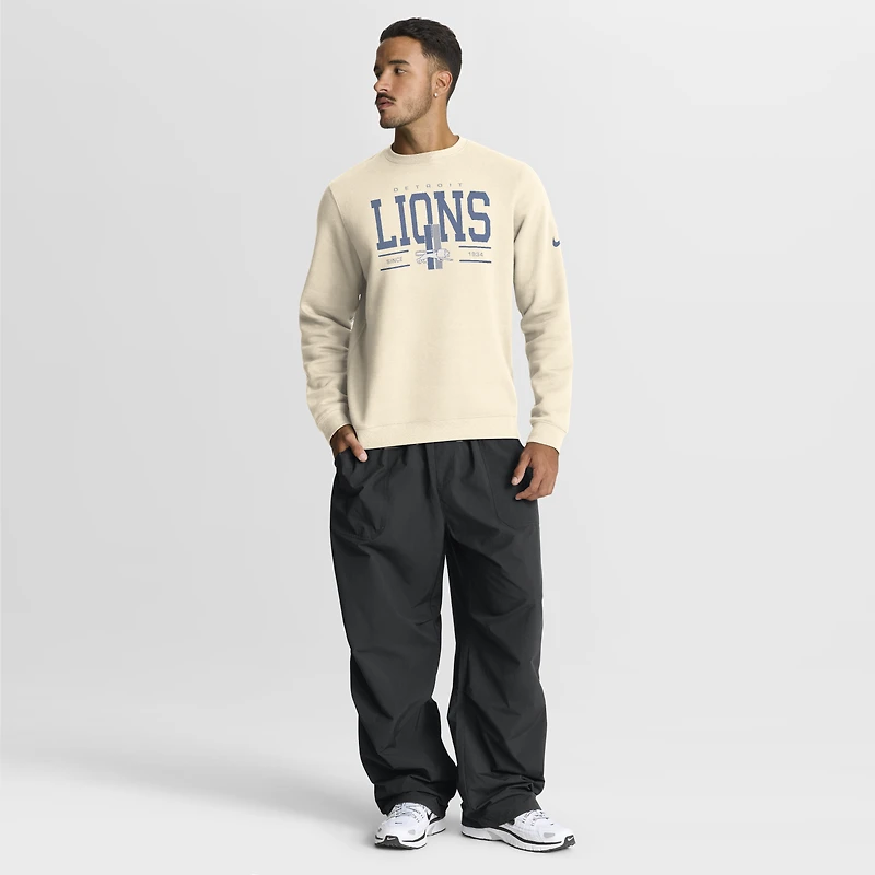Sweat-shirt Nike Natural Detroit Lions Always Reppin' Club pour homme