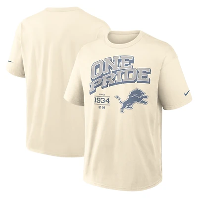 Men's Nike Natural Detroit Lions Vintage Mod Blown Away Max90 T-Shirt