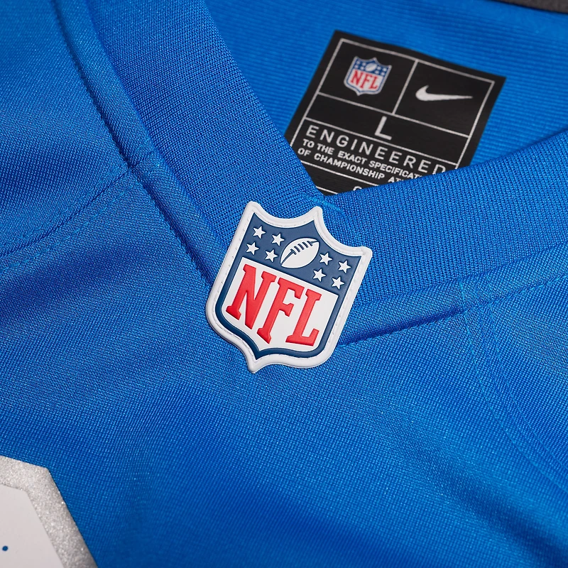 Men's Nike Number 1 Groom Blue Detroit Lions Game Jersey