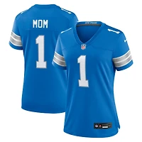 Men's Nike Number 1 Mom Blue Detroit Lions Game Jersey