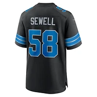 Maillot de match Nike Penei Sewell pour hommes, bleu, Detroit Lions