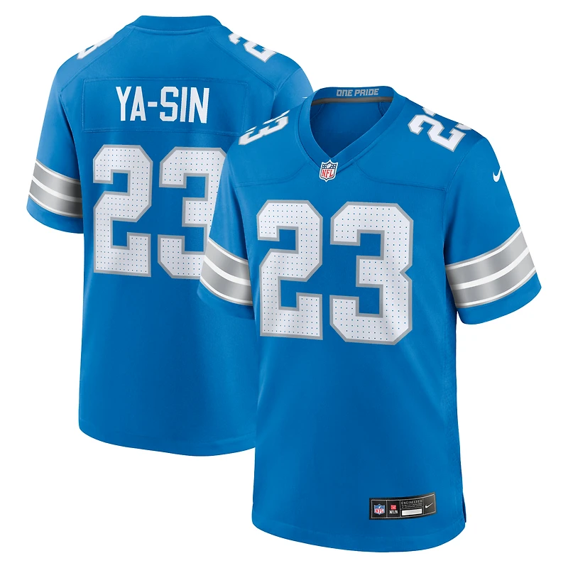 Men's Nike Rock Ya-Sin  Blue Detroit Lions Team Game Jersey